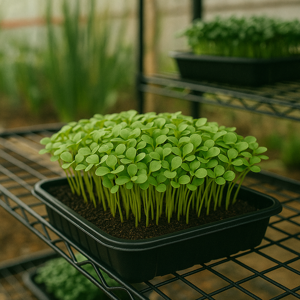 Fresh Mustard Microgreens