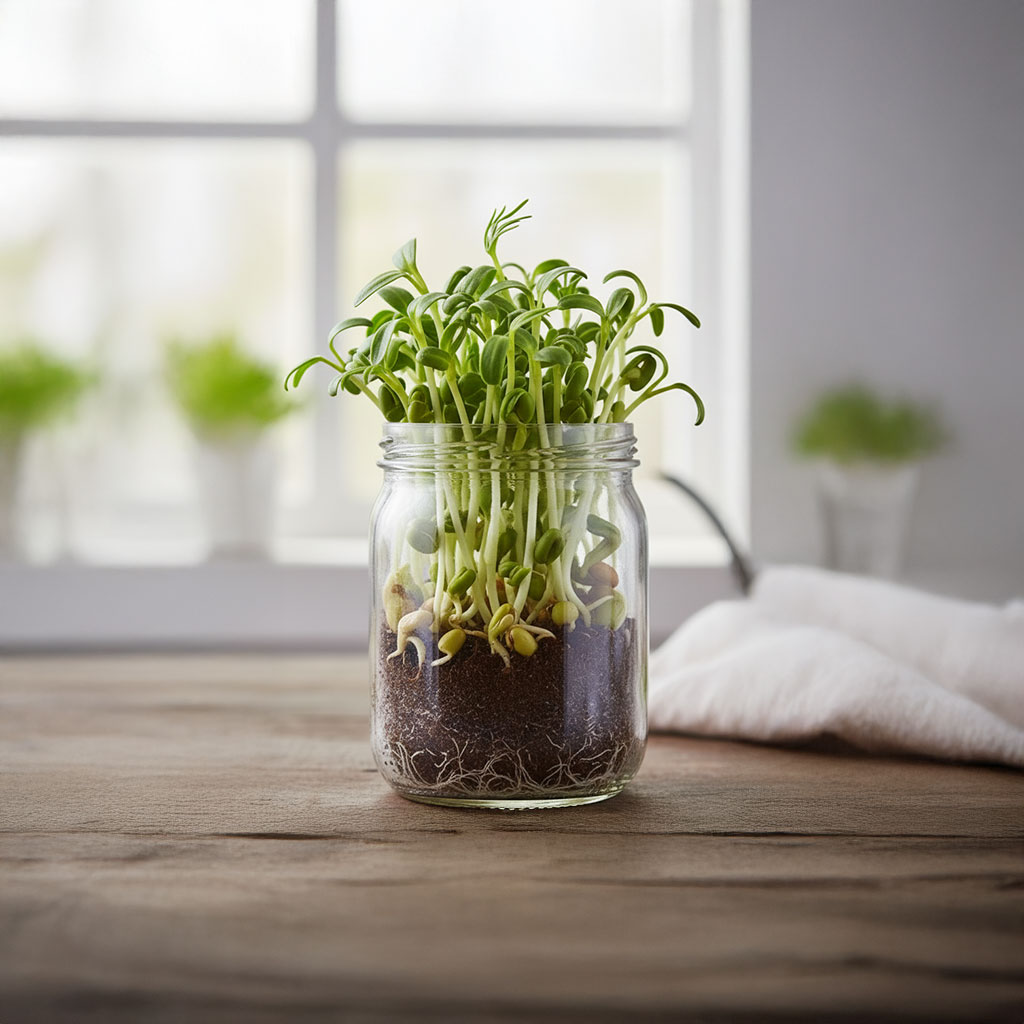 Fresh GreenGram Sprouts