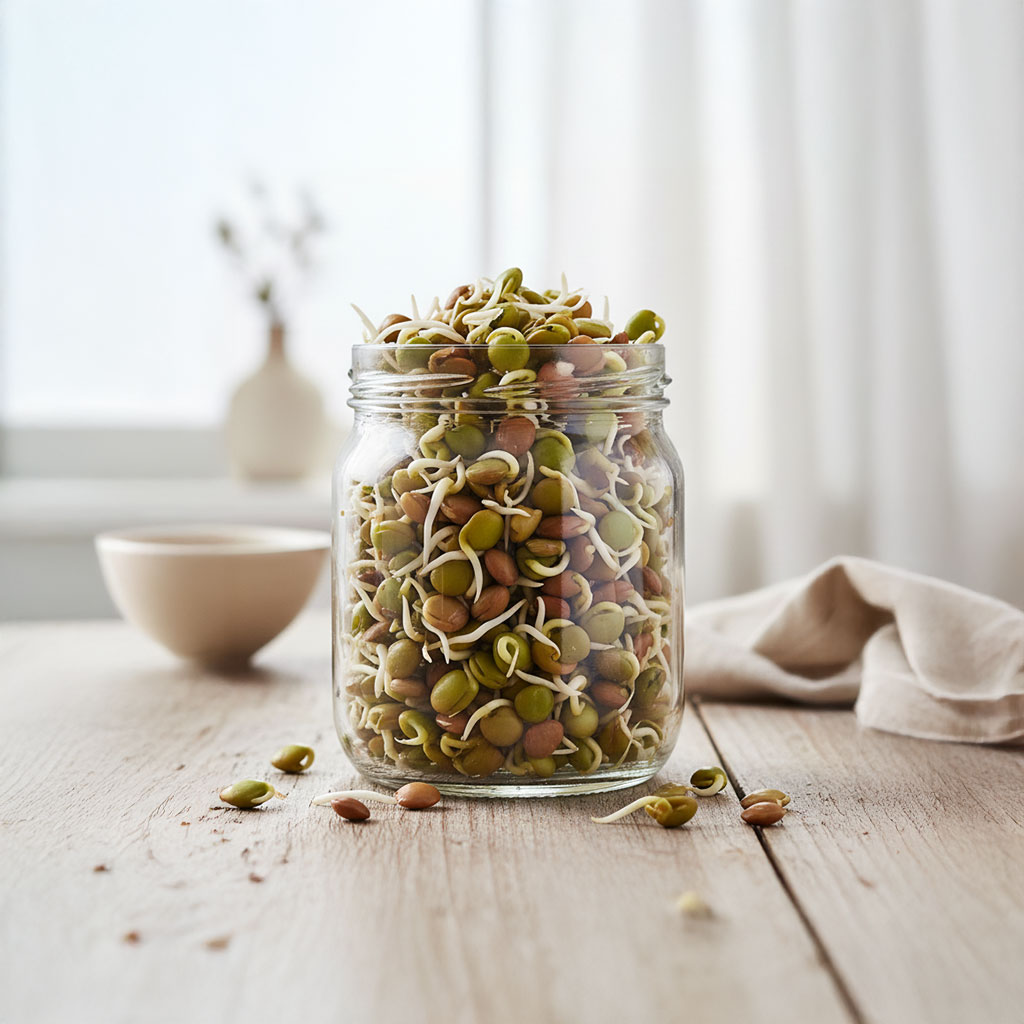 Fresh Lentil Sprouts