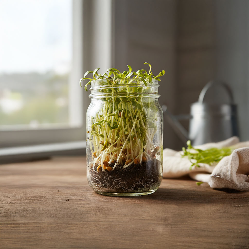 Fresh Mustard Sprouts