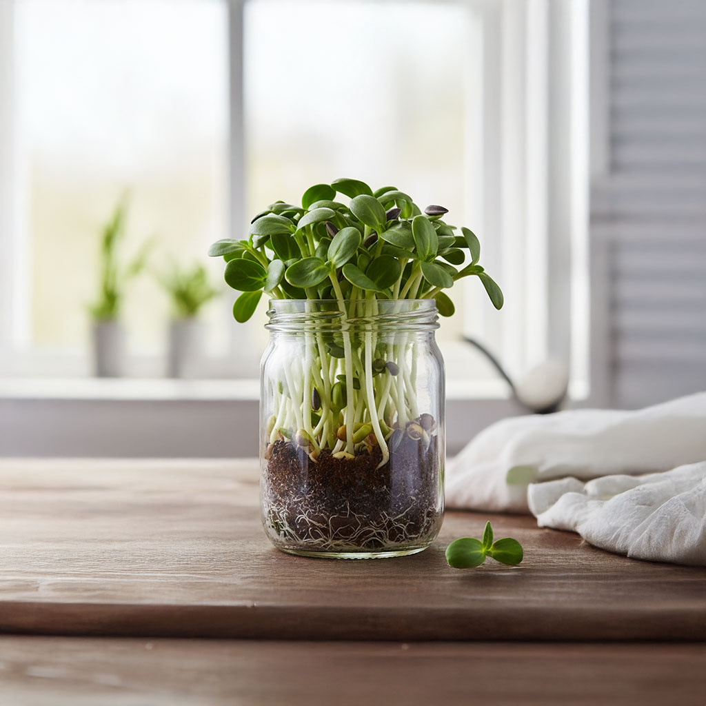 Fresh Sunflower Sprouts
